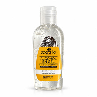 Alcohol en gel Naranja con Especias Exotik Nat 60 ml sobre fondo blanco