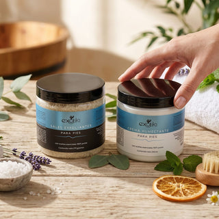 Sales exfoliantes y crema humectante para pies del Duopack Pedicure | Exotik Nat